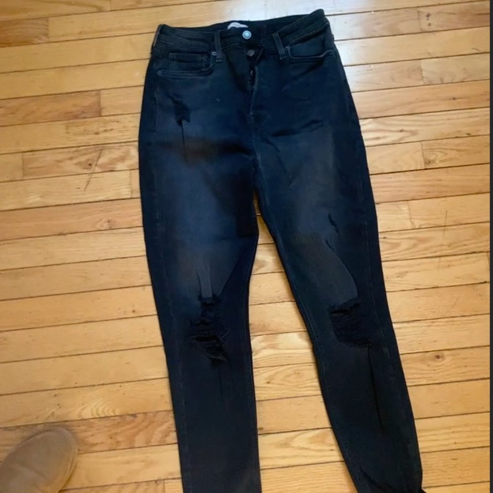 Forever 21 Black Distressed Jeans